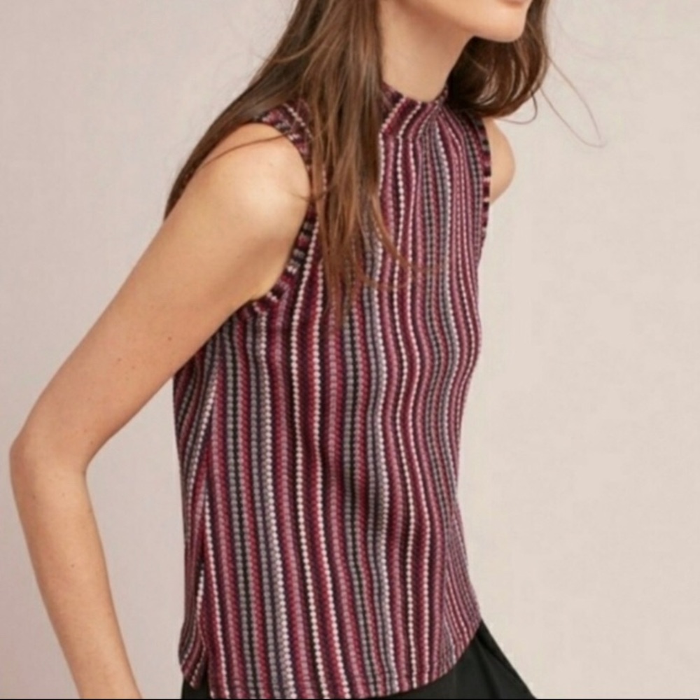 Anthropologie Postmark Mock Neck Blouse XL